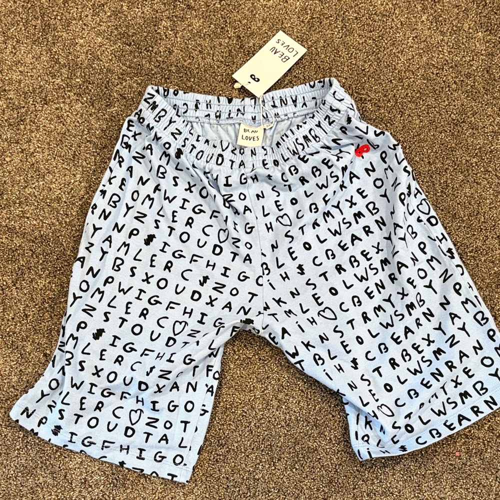 Kids Alphabet Print Shorts